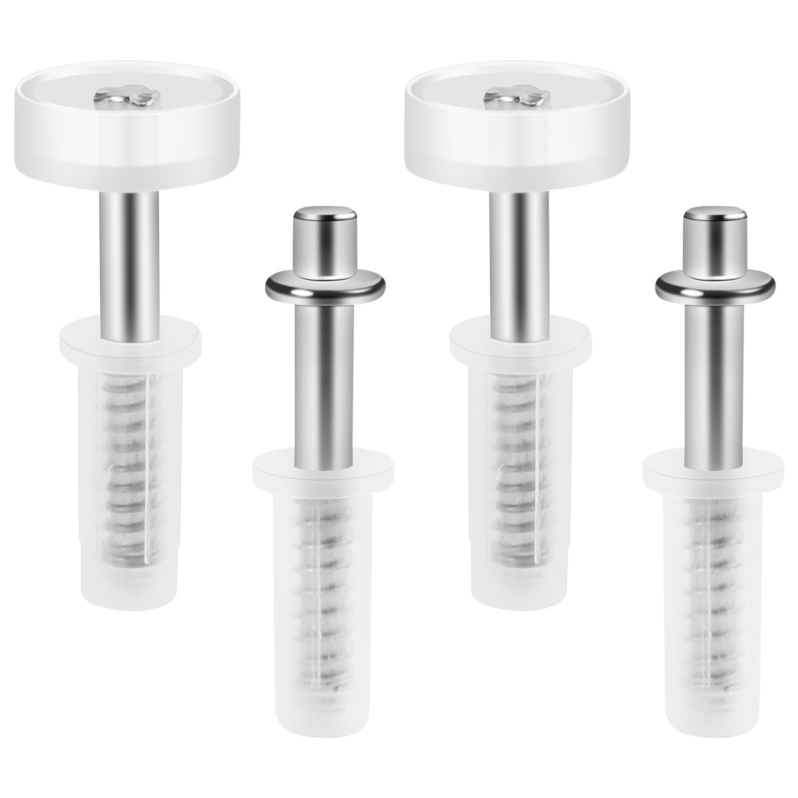 Bi-Fold Door Hardware Kit 4 Pcs Spring Loaded Top Roller Guides and Pivots for