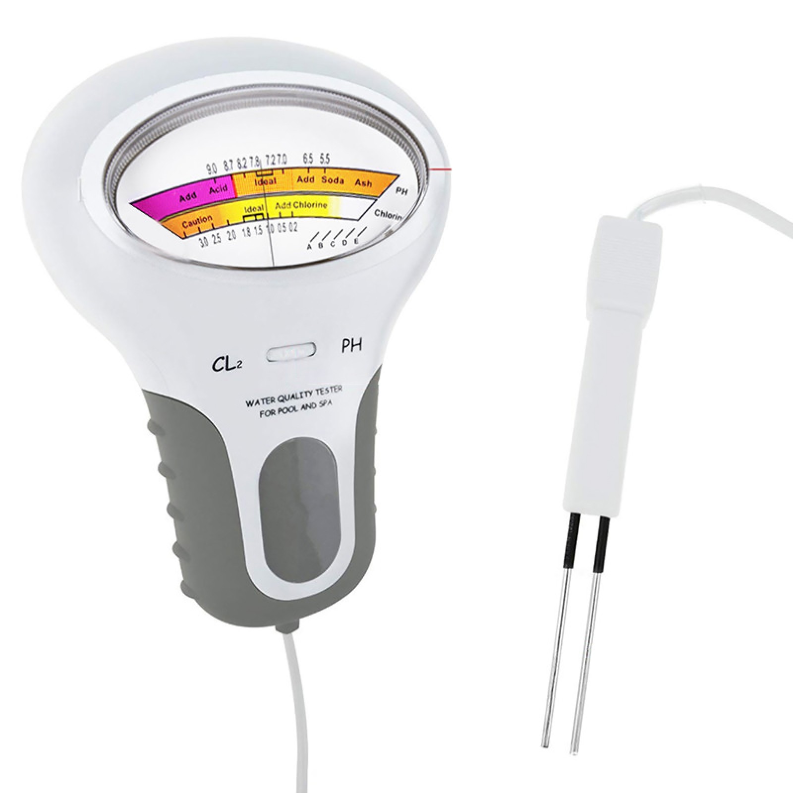 Swimming Pool Digital Water Quality Monitor PH/CL2 Chlorine Tester with Probe V