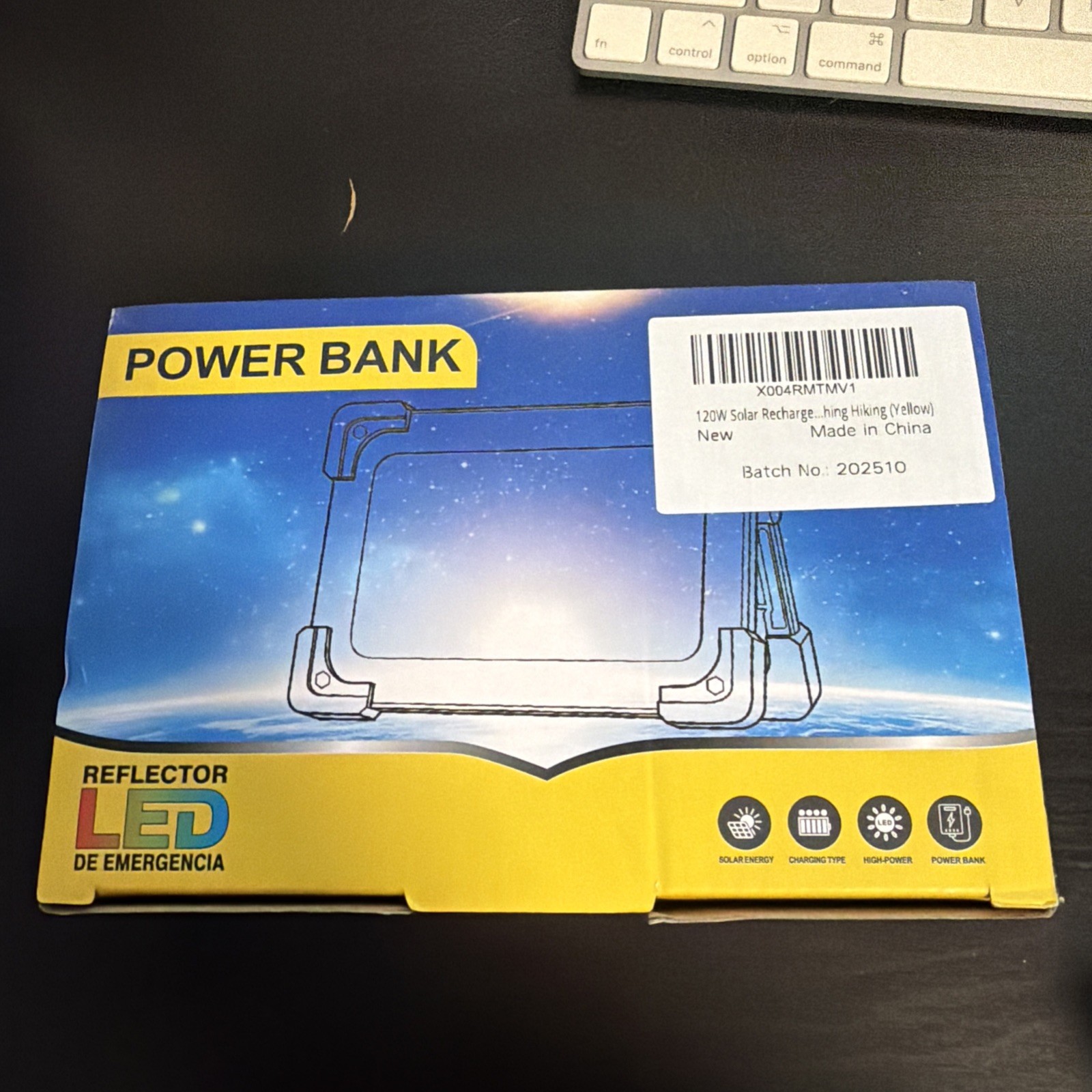 120W Solar Rechargeable Work Light, 144 LED 10000LM Led Work Light with 4 Modes,