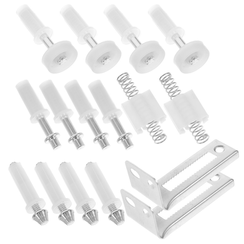 1 Set Reusable Bifold Door Hardware Kit with Metal Pivots Silver for Door Use