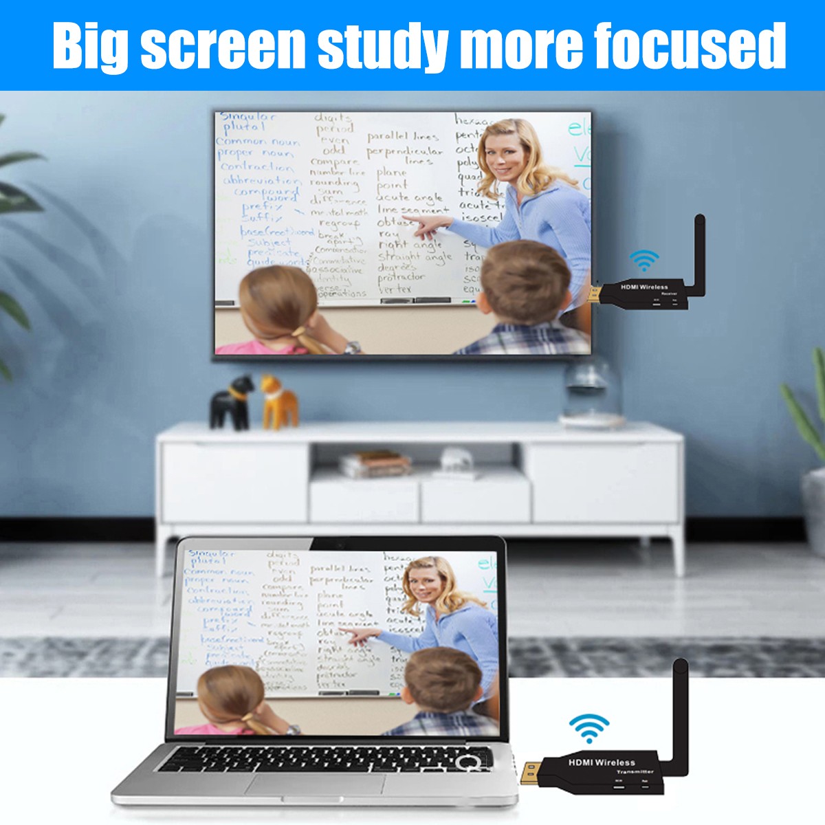 4K Wireless HDMI Video Transmitter and Receiver TV Stick Screen Share Extender d