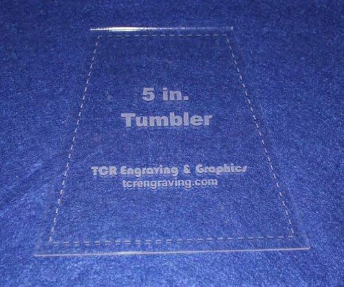 5 Inch Tumbler Quilt Template -With Seam Allowance -Clear 1/8 Inch Thick Acrylic