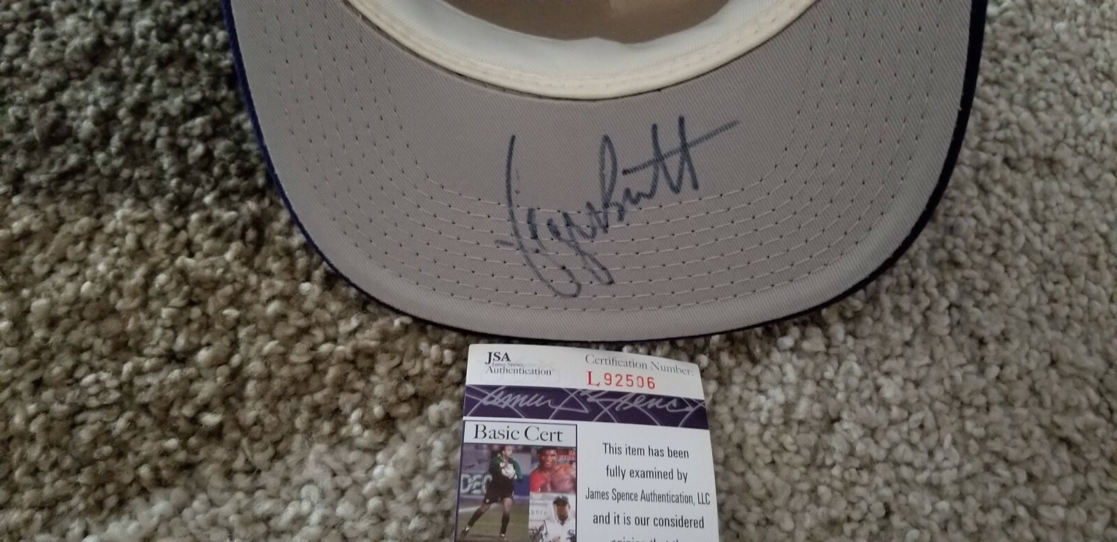 George Brett autographed Blue Kansas City hat JSA L92506 size 7 3/8