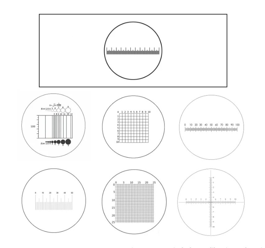 Optical Glass Calibration Ruler Ocular Reticle Micrometer Calibration Slides