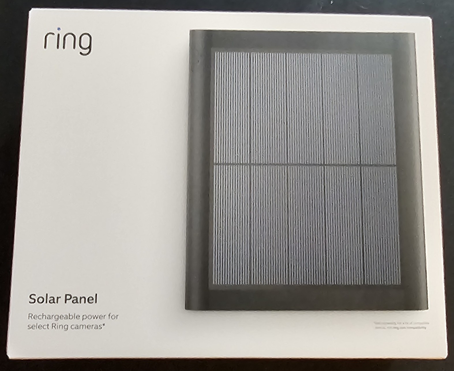 Ring Solar Panel USB-C Outdoor Easy Install w/ Mounting Bracket, Black, UNOPENED