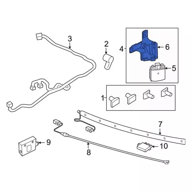 Genuine Ford Blind Spot Detection System Warning Sensor Bracket LB5Z-14D189-D