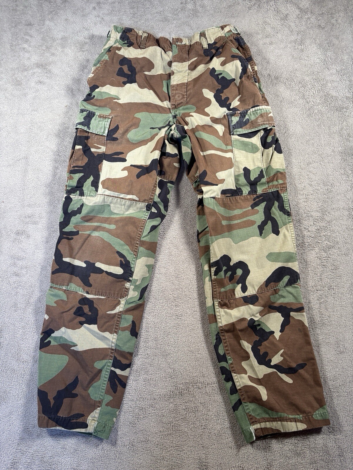 Military Camo Pants Adult 27x31 Woodland Green All Purpose Trousers Camouflage*