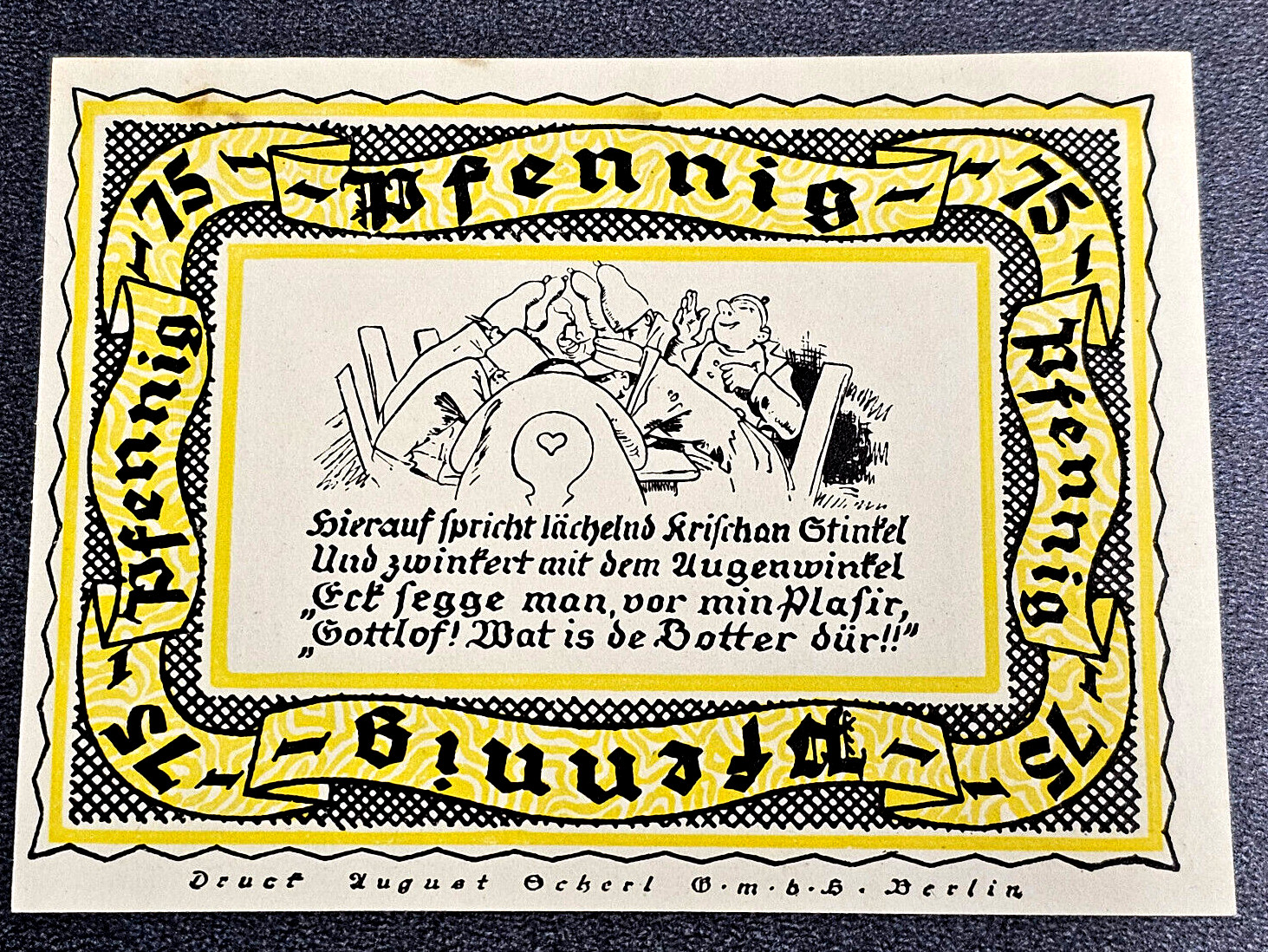 STOLZENAU WESER NOTGELD 75 PFENNIG 1921 EMERGENCY MONEY GERMANY BANKNOTE (33720)