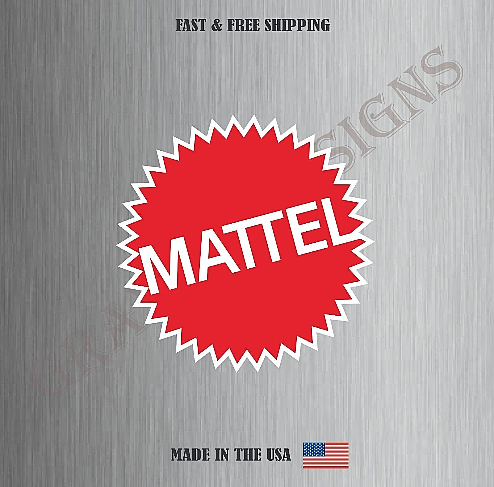 MATTEL LOGO VINYL STICKER DECAL US MADE CAR TRUCK BUMPER WINDOW WATER RESISTANT