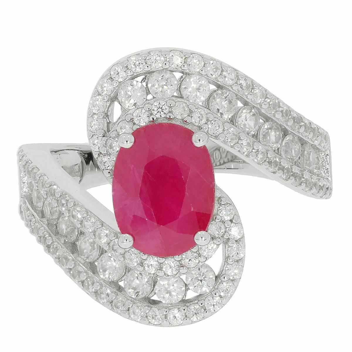 Sterling Silver Semi Mount Ring Setting OV 9X7mm White Topaz Solid