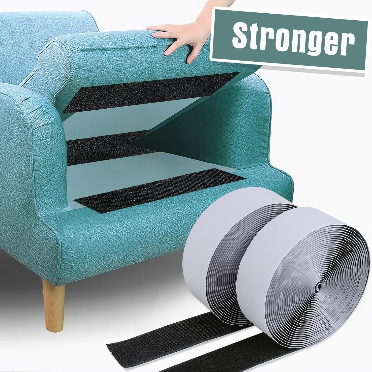 Pro 27Ft x 2In Hook and Loop Fastener Tape - Perfect for Home & Craft Projects