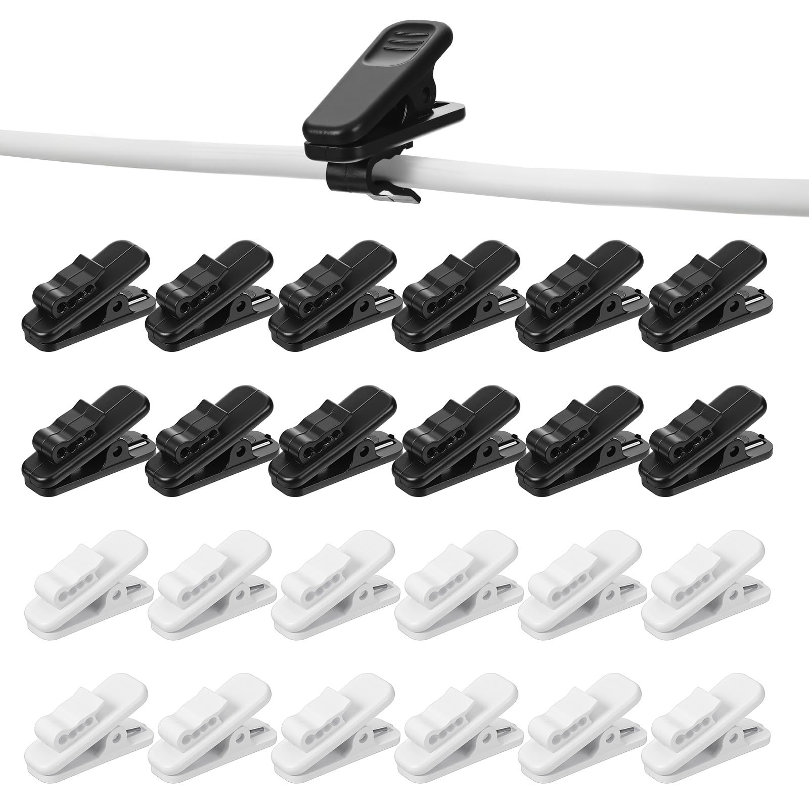 24 PCS Clips for Earphone Wire, 1 Inch Length Wire Clip Small...