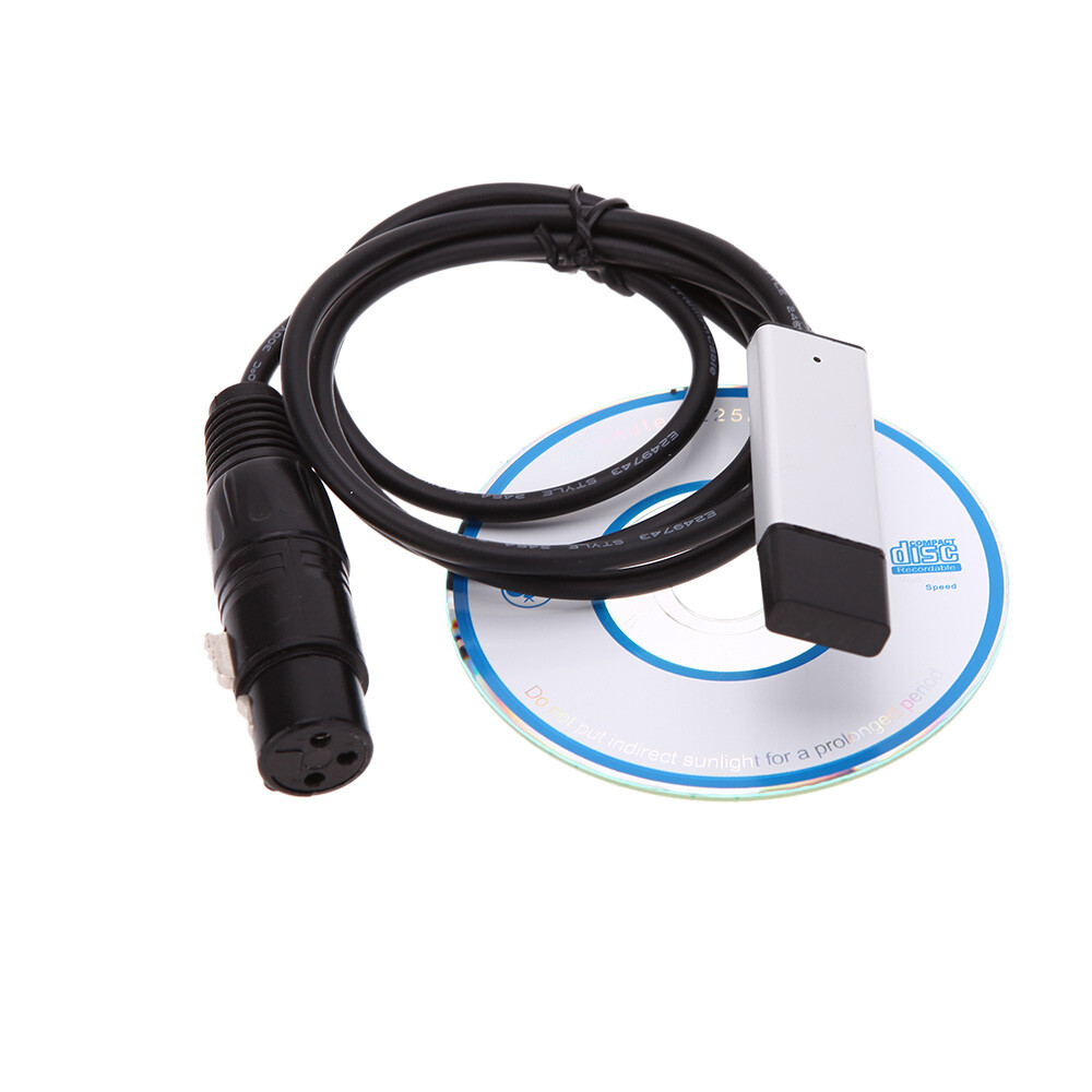 Lixada USB Interface Adapter DMX512 Computer PC Stage Lighting Controller T1R2