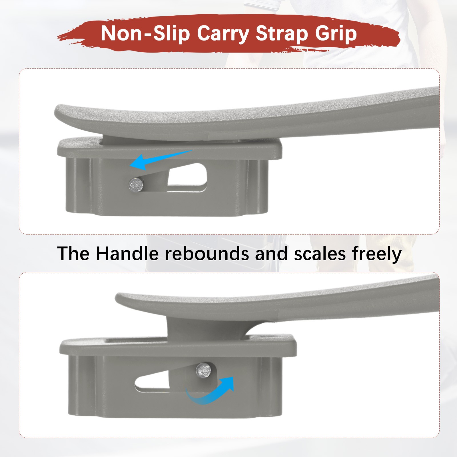 2PCS Luggage Replacement Handle for Suitcase - [Rock Grey-8.5IN]