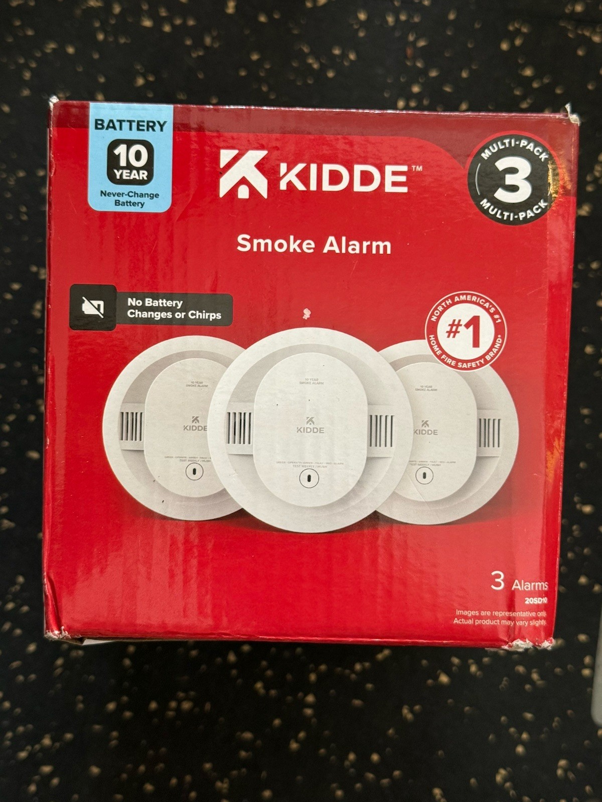 Kidde 10-Year Battery Powered Smoke Detector Photoelectric Sensor (3Pk) 21031468