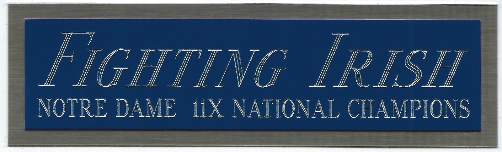 NOTRE DAME FIGHTING IRISH NAMEPLATE FOR AUTOGRAPHED Signed Football HELMET PHOTO
