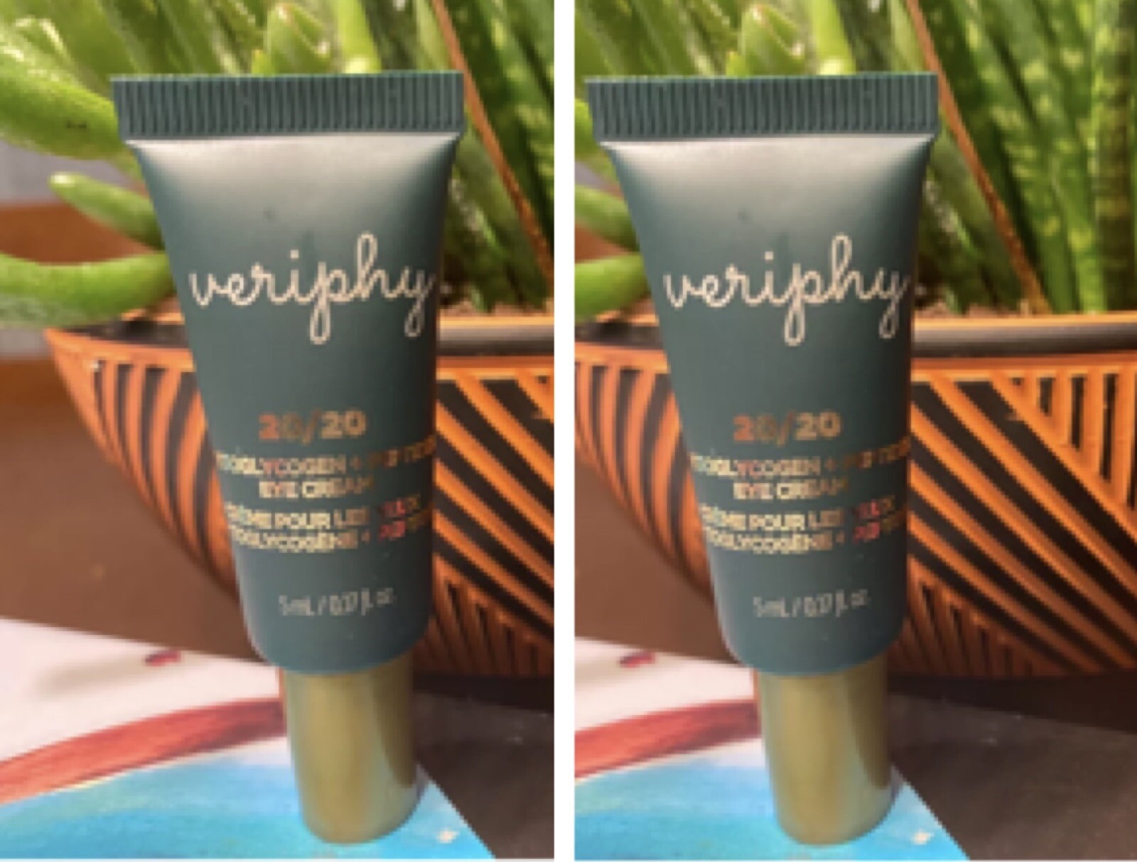 2 NEW Veriphy 20/20 Phytoglycogen Peptides Eye Cream | 5mL Mini Travel Size