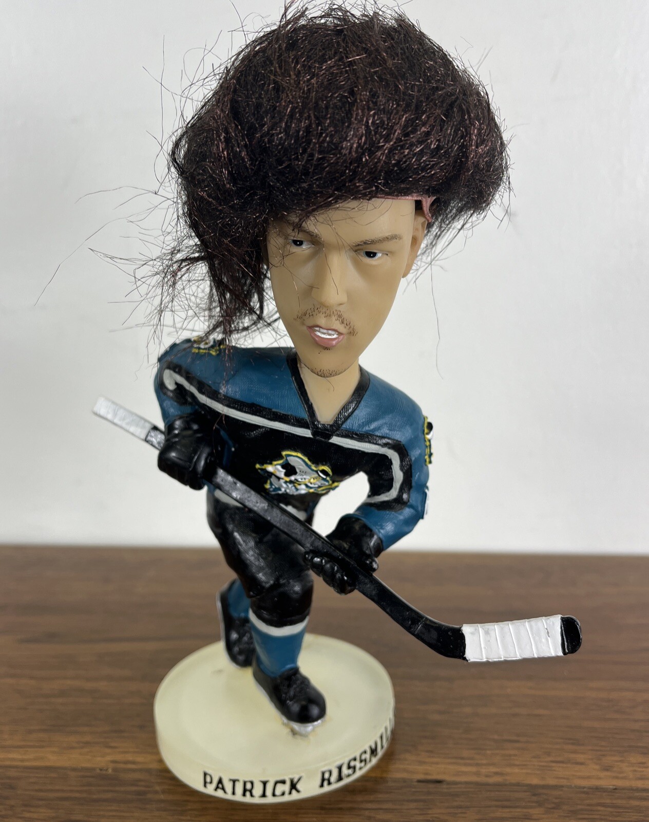 PATRICK RISSMILLER  Cleveland Barons Defunct Team Bobblehead Big Hair Vtg Hockey
