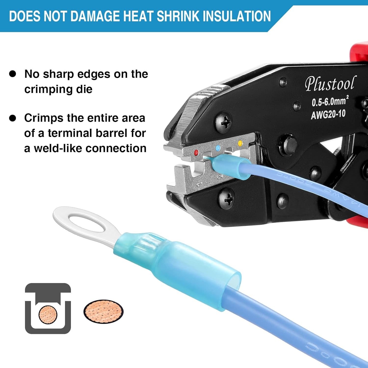 Versatile Ratcheting Electrical Crimping Tool - Perfect for Home and Auto Use