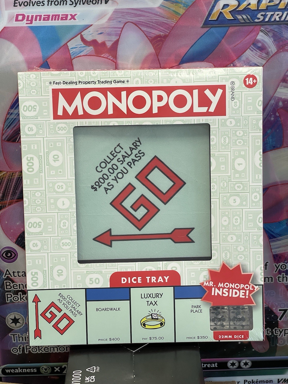 Factory Sealed Monopoly Dice Tray and Mr. Monopoly Dice Bundle