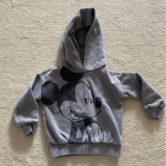 GAP Disney Baby Grey Mickey Mouse Hoodie Pre-Owned 2T