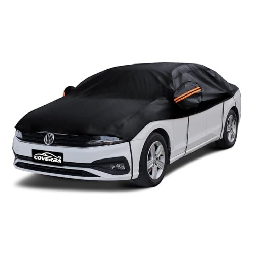 Half Car Cover Sedan, Hail Protector Car Cover with Cotton Liner, Sedan L