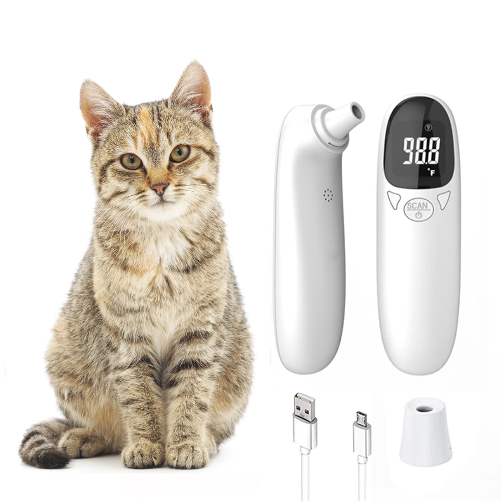 Cat & Dog Thermometer, pet Ear Thermometer, Specially Designed for Pets, Quic...