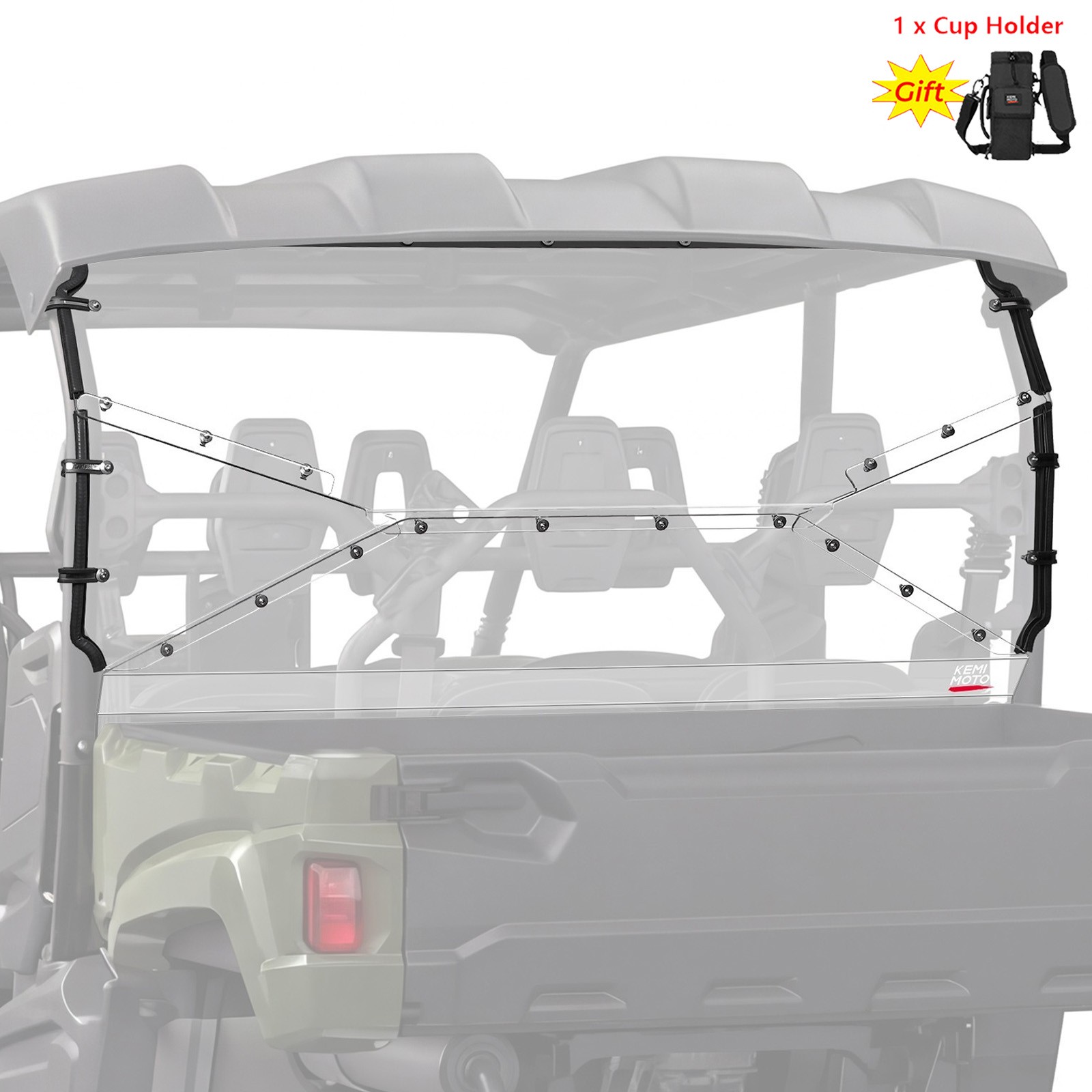 UTV Rear Windshield Clear Window Scratch-Resistant 6 Seat For 2015+ Viking VI