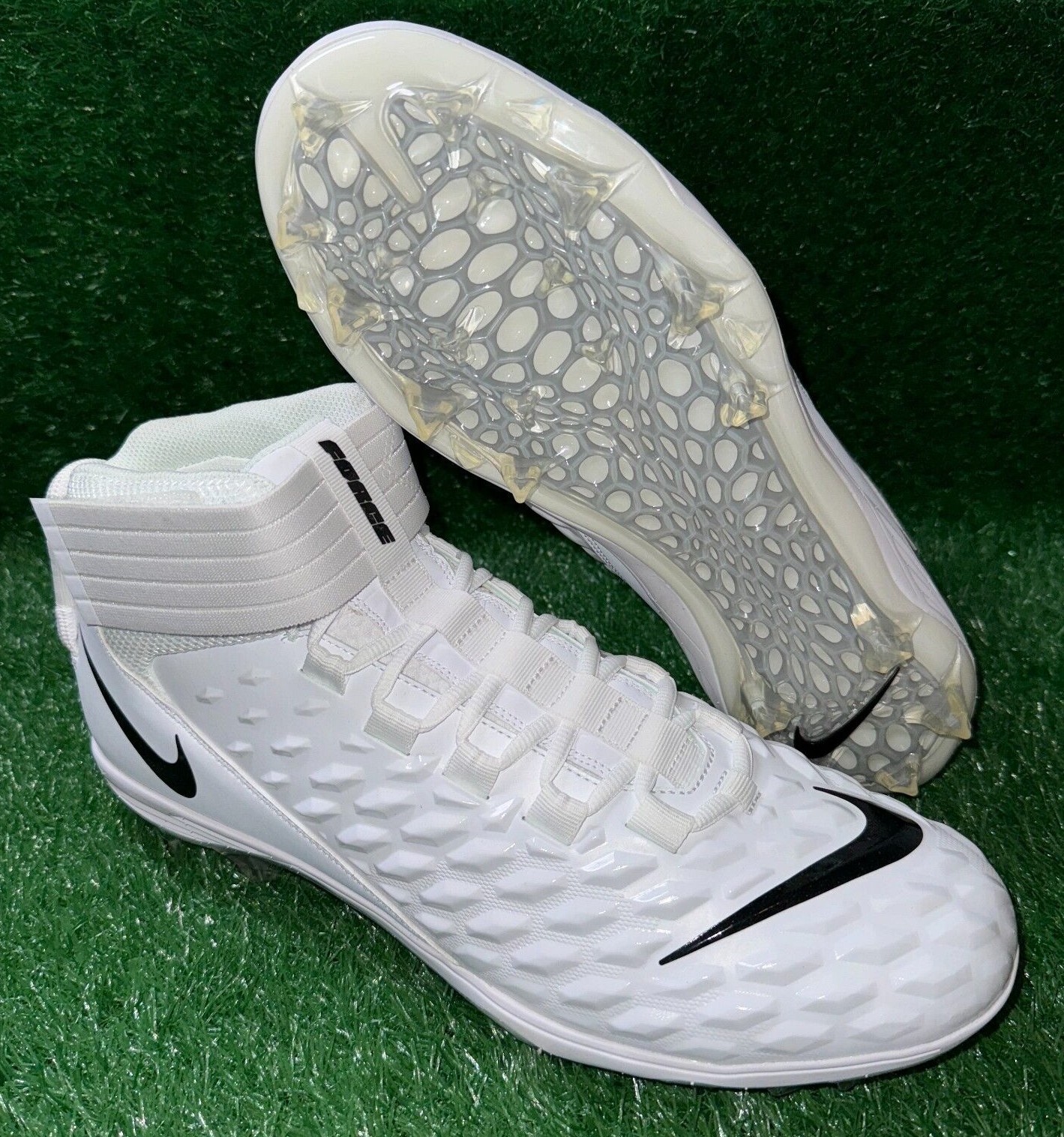Nike Force Savage Pro 2 RM White Black Football Cleats Promo Sample 14 14.5 15