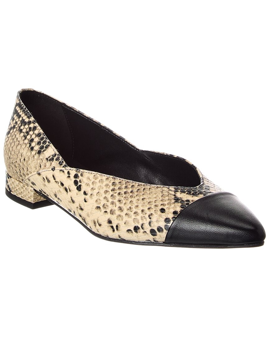 M By Bruno Magli Parma Snake-Embossed Leather Flat Women's