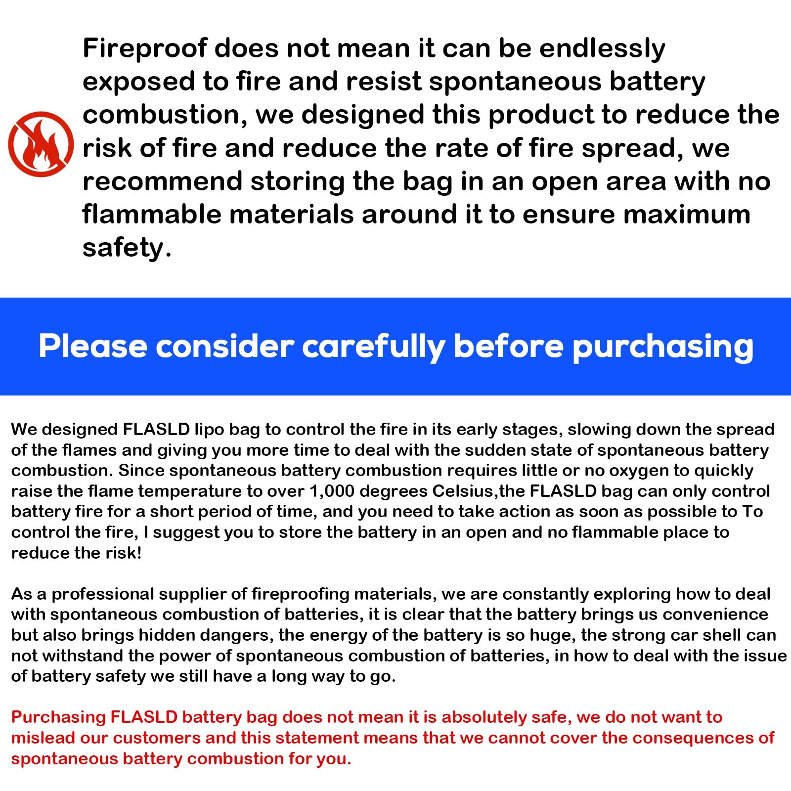 E-Bike Battery Safe Bag Explosionproof - Large Capacity Fireproof Lipo Bag for E