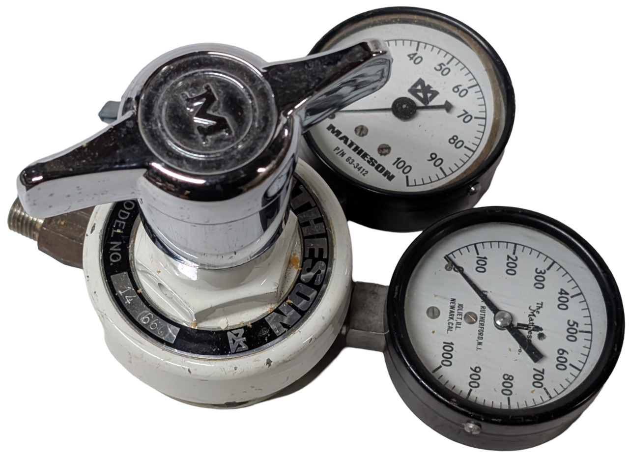 Matheson 14-660 Gas Pressure Regulator w/ Gauges