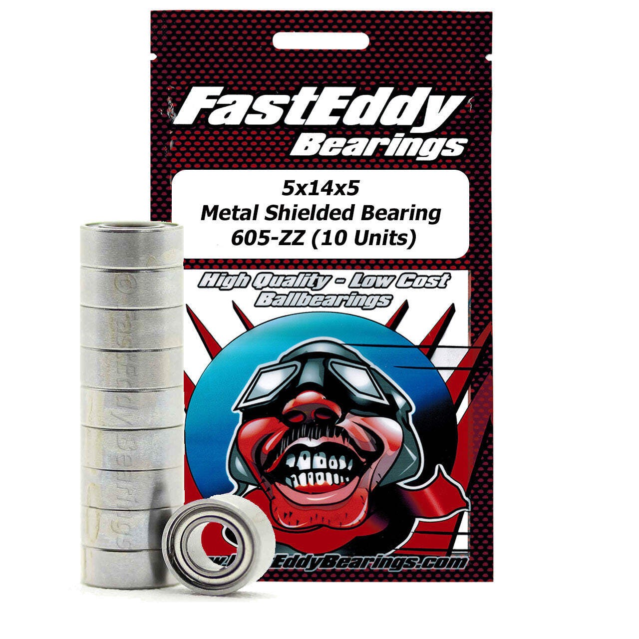 5x14x5 Metal Shielded Bearing 605-ZZ 10 Units
