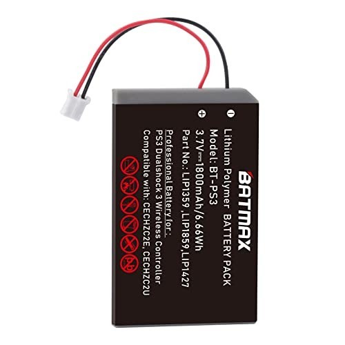 3 Pack 1800mAh Battery Replacement for PS3 DualShock 3 Wireless Controller