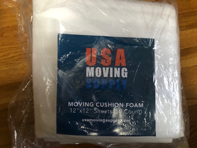 Moving Cushion Foam~12" x 12"~ 50 Count~Packaging~Protection