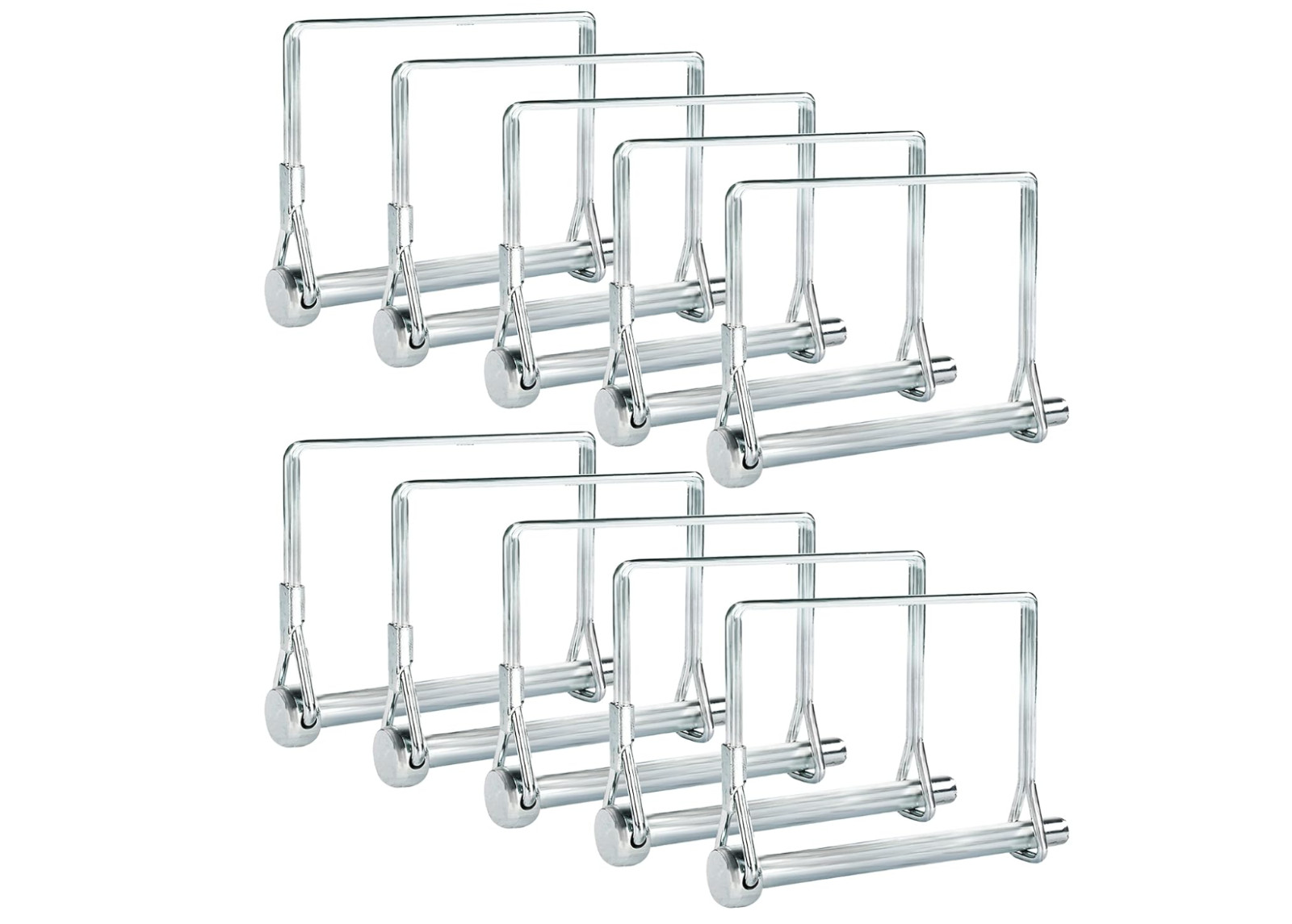 10 Pack Trailer Hitch Pins 2-3/4 x 1/4 Inch Shaft Locking Coupler PTO Lock Pins