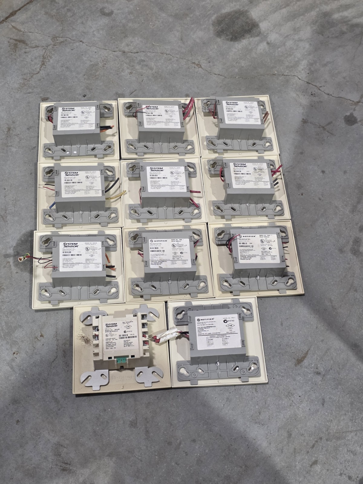 Lot Of (11) System Sensor Addressable Relay Control Module Fire Alarm 7 M500R