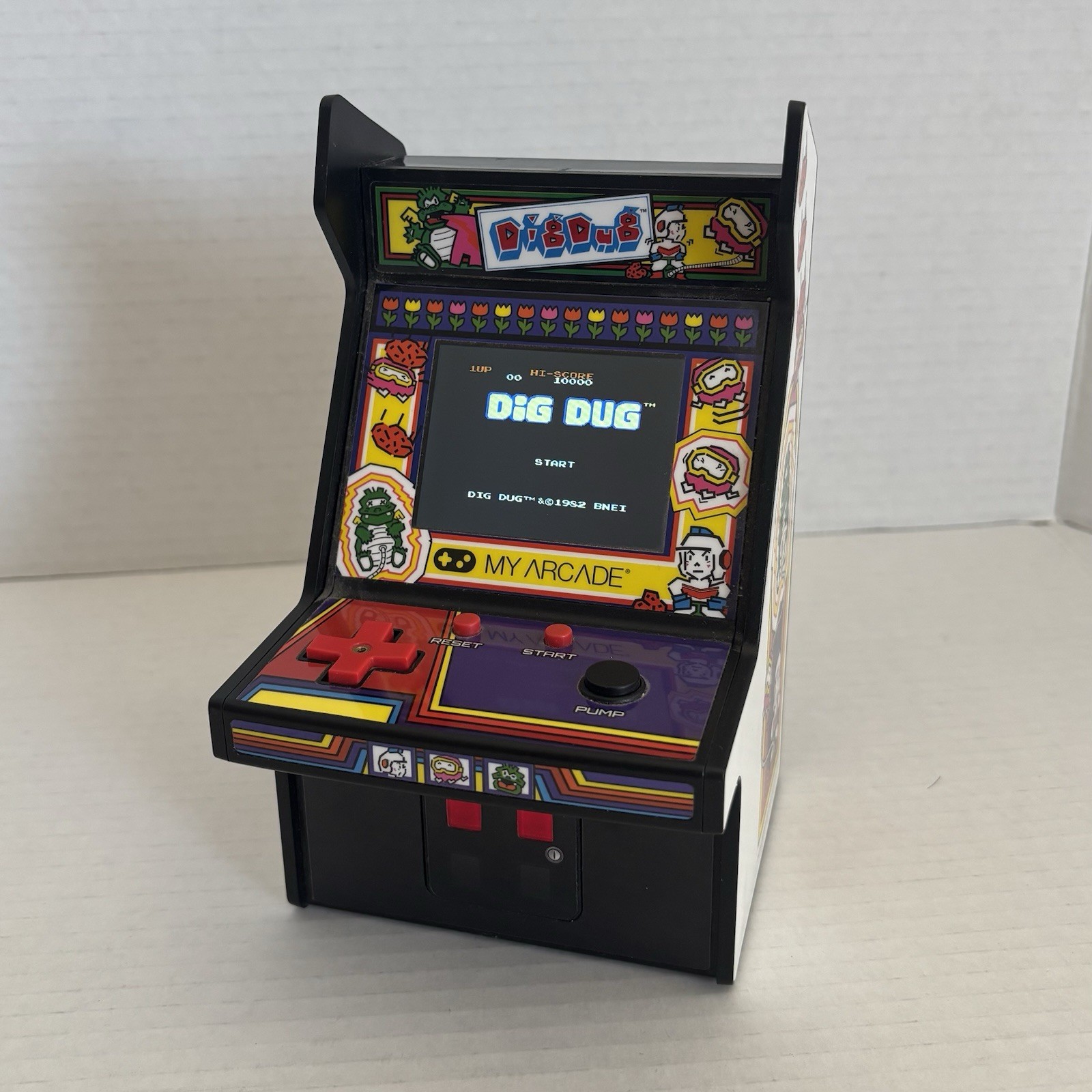 Dig Dug Mini Tabletop Cabinet Arcade Machine Reproduction (No Dpad Joystick)