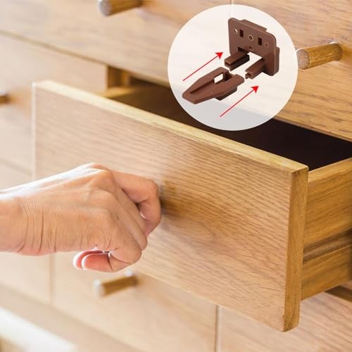 Drawer Slides and Guides, 3Pack Plastic Drawer Replacement Part for Center