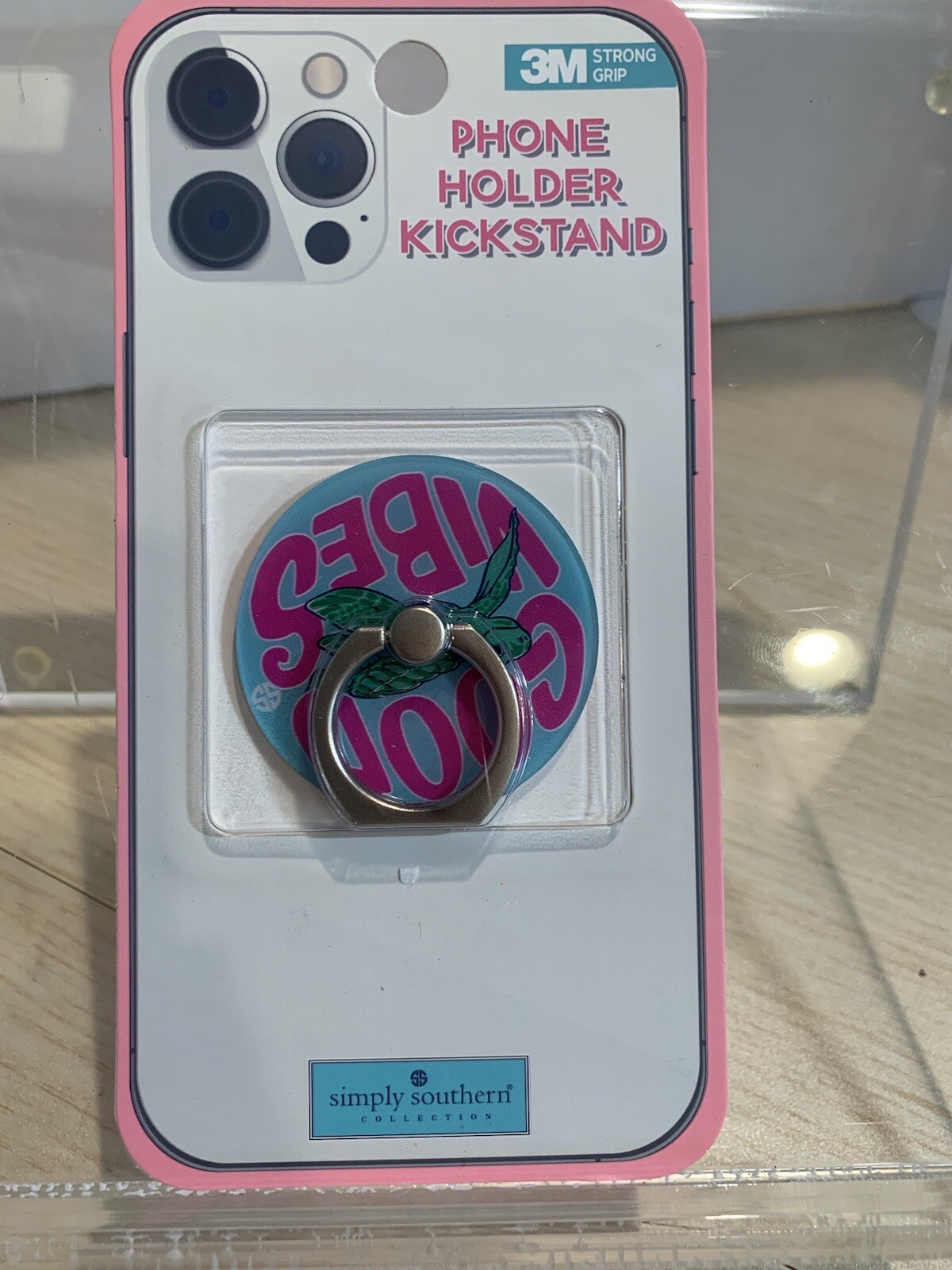 NIB Simply Southern Universal Phone Holder Kickstand "Good Vibes" Turtle
