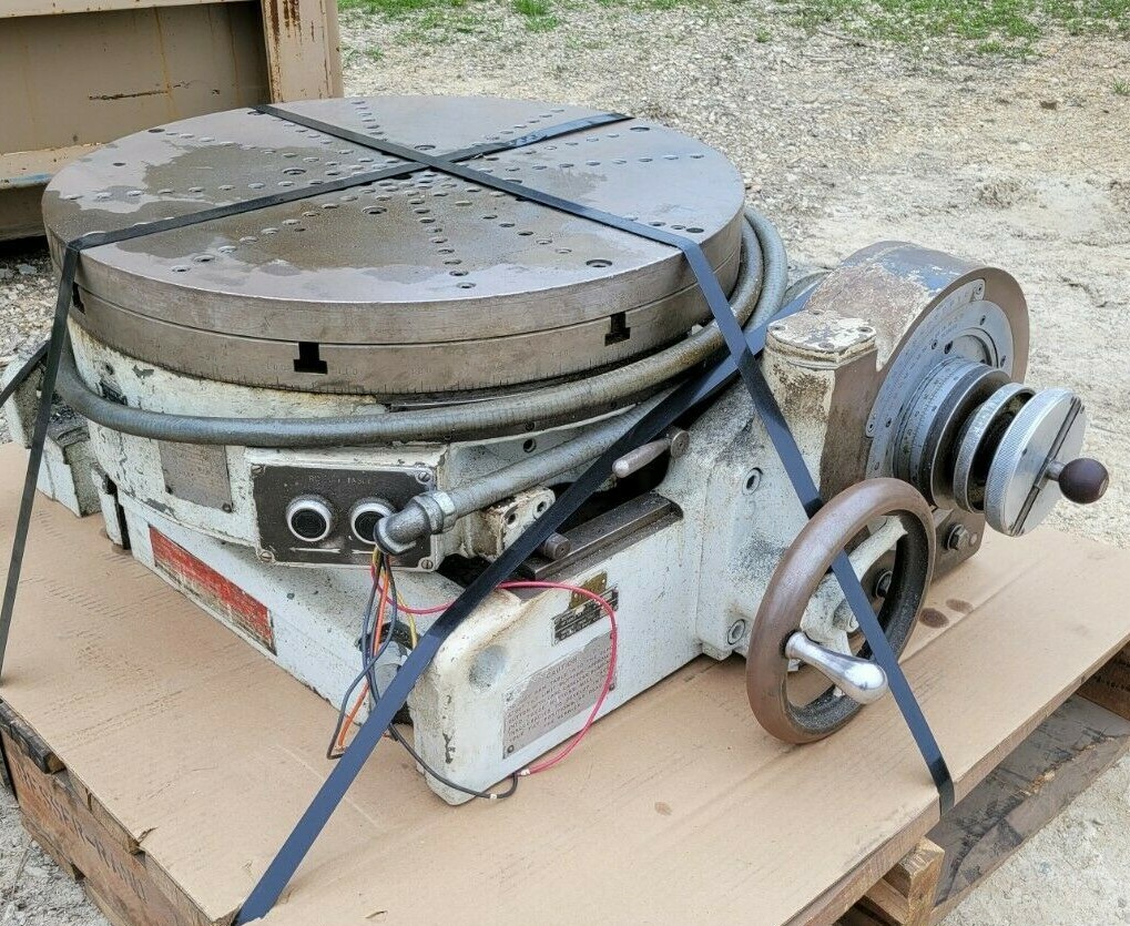 24" Pratt & Whitney Motorized Tilting Rotary Table | M-1896 | 2-Sec Vernier
