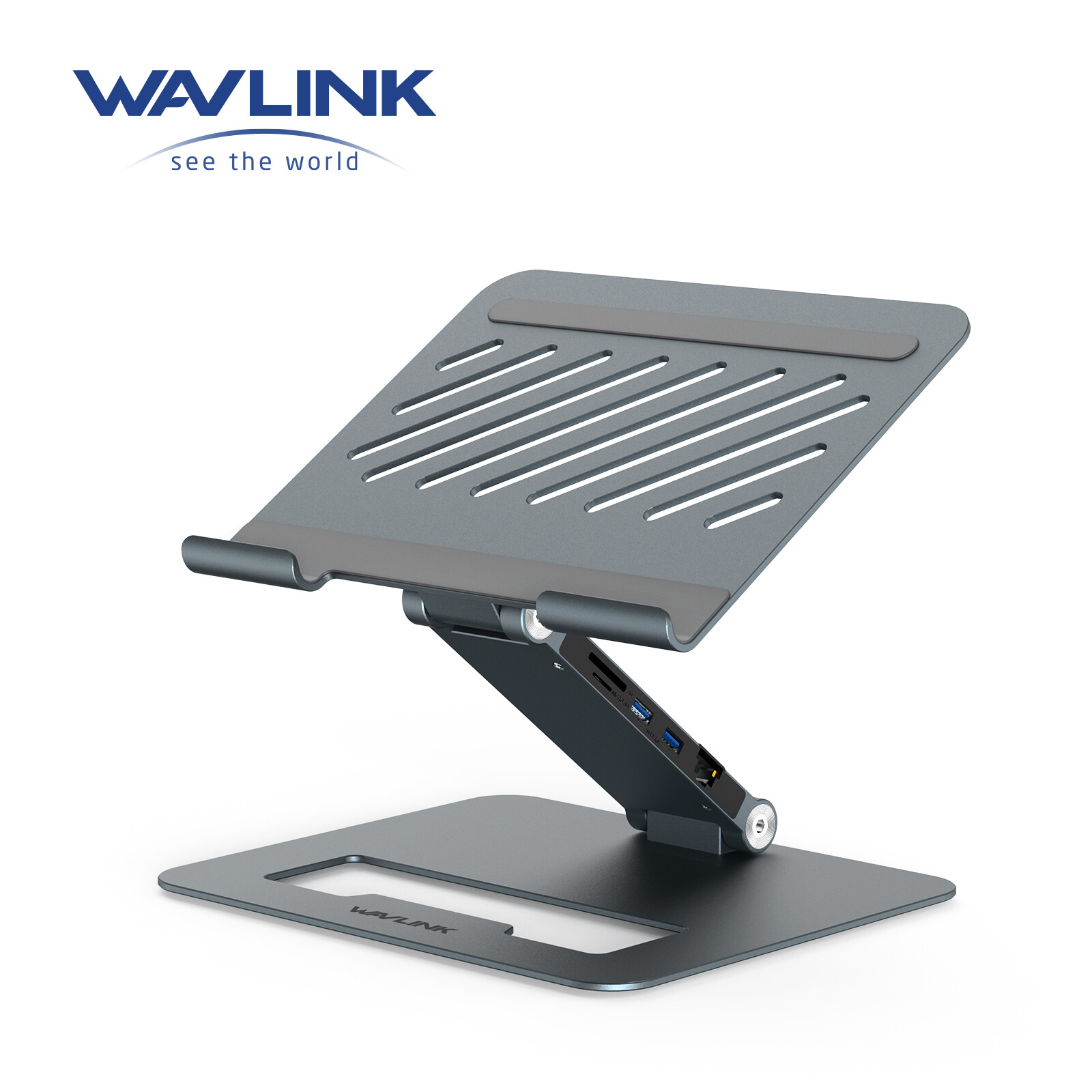 9-in-1 USB C Dock Laptop Stand Computer Riser Dual HDMI RJ45 for 10-17" Notebook