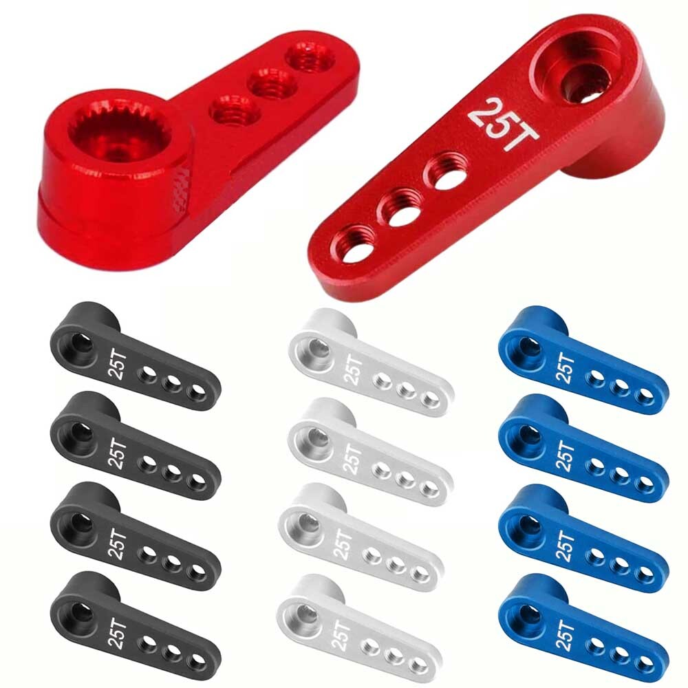 4pcs 25T Steering Servo Horn Arm for Futaba HSP HPI Wltoys RC 1:8 1:10 Car/Boat