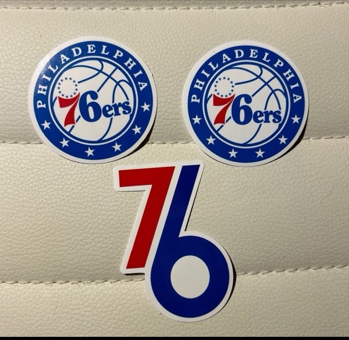 Philadelphia 76ers  - lot of 3- NBA basketball Decals/ stickers  2-3”