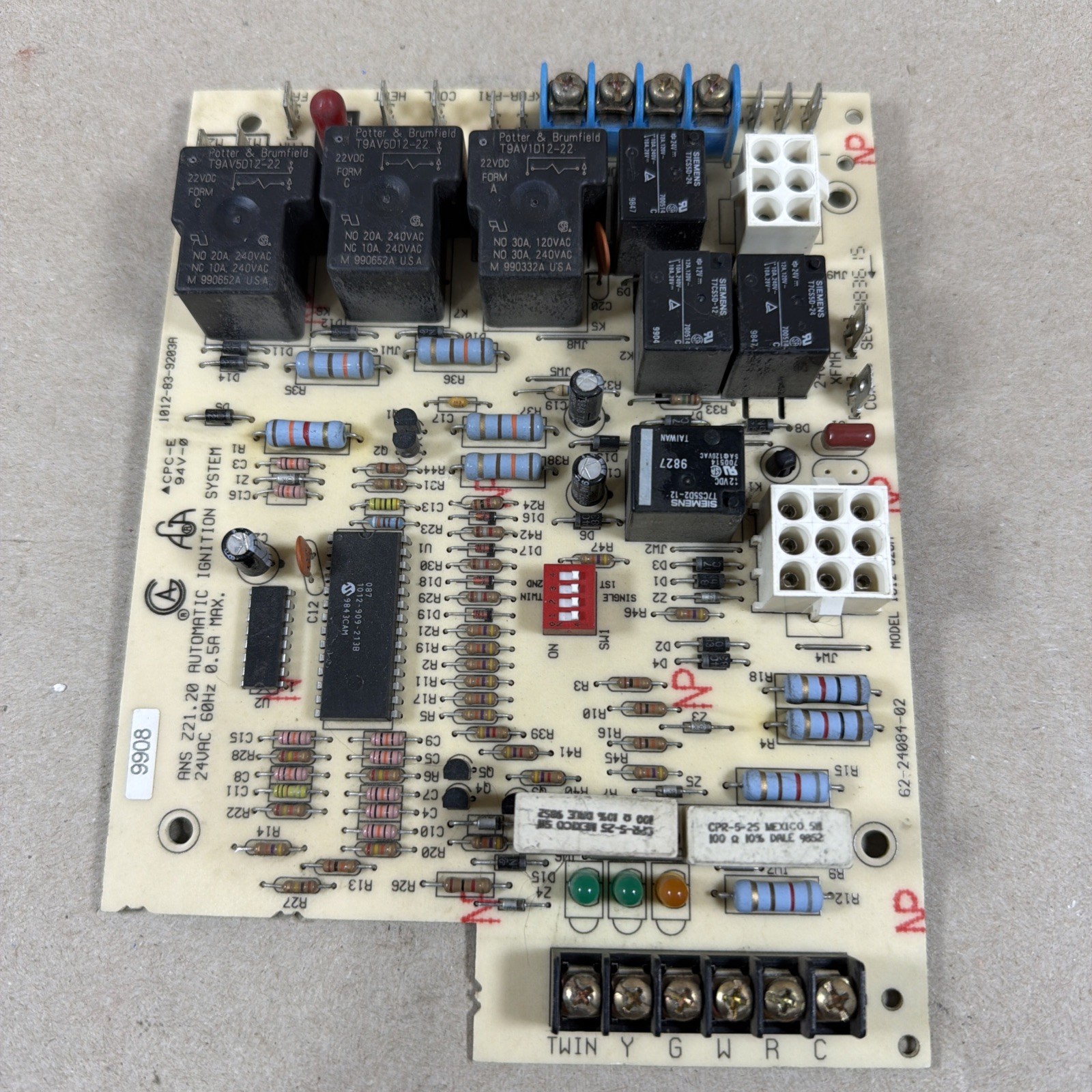 TESTED🔥 1012-83-9203A.   62-24084-02 1012-920A  control board Rheem Furnace