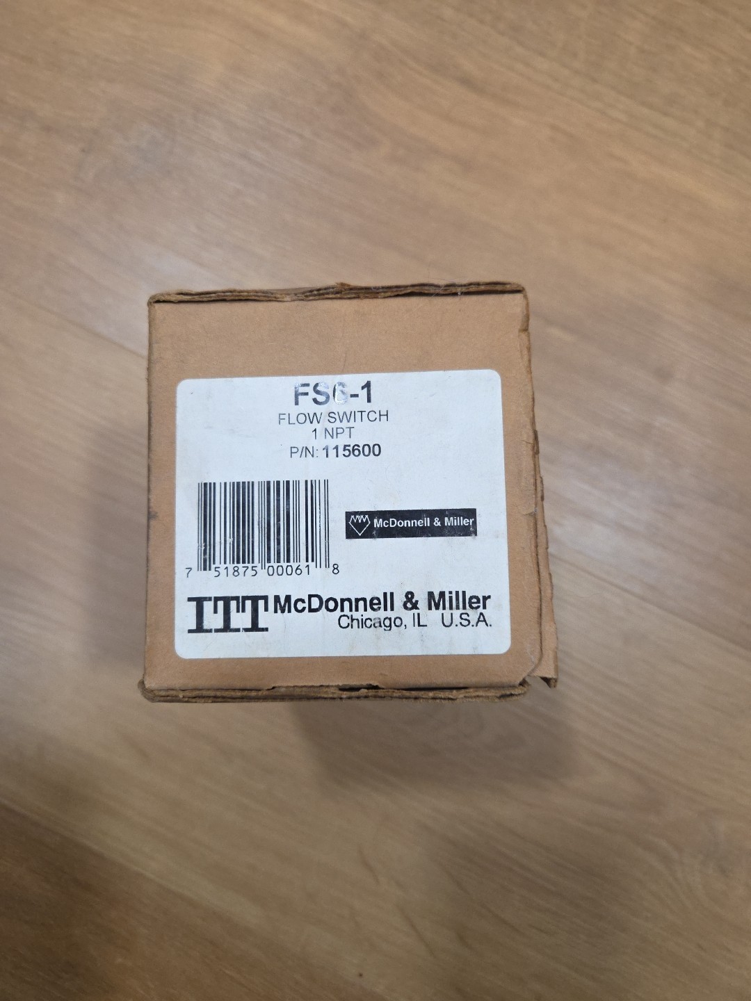 FS6-1  ITT McDonnell & Miller 1 in NPT FS6 Series High Sensitivity Flow Switch