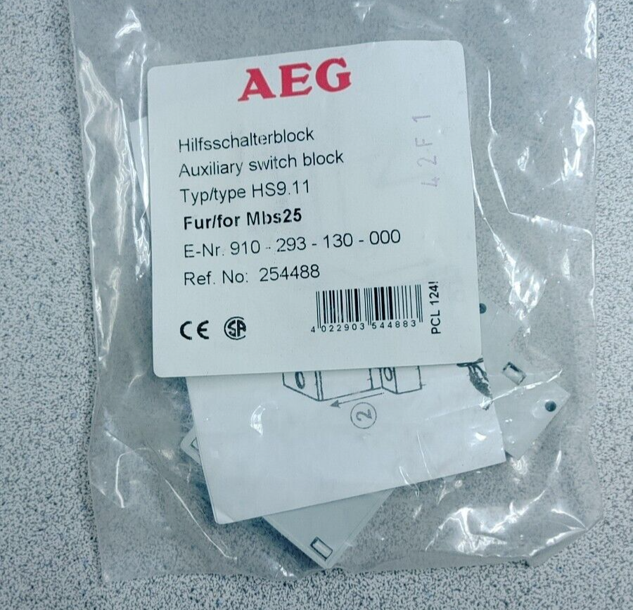 AEG 910-293-130-000 HS9.11 AUXILIARY SWITCH BLOCK NEW!! QUANTITY!! WOW!!