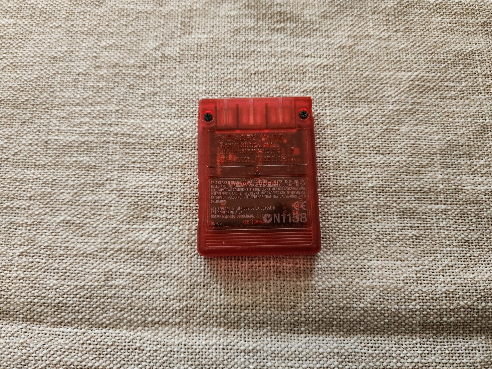 Red Authentic Sony PlayStation 2 PS2 8 MB Memory Card