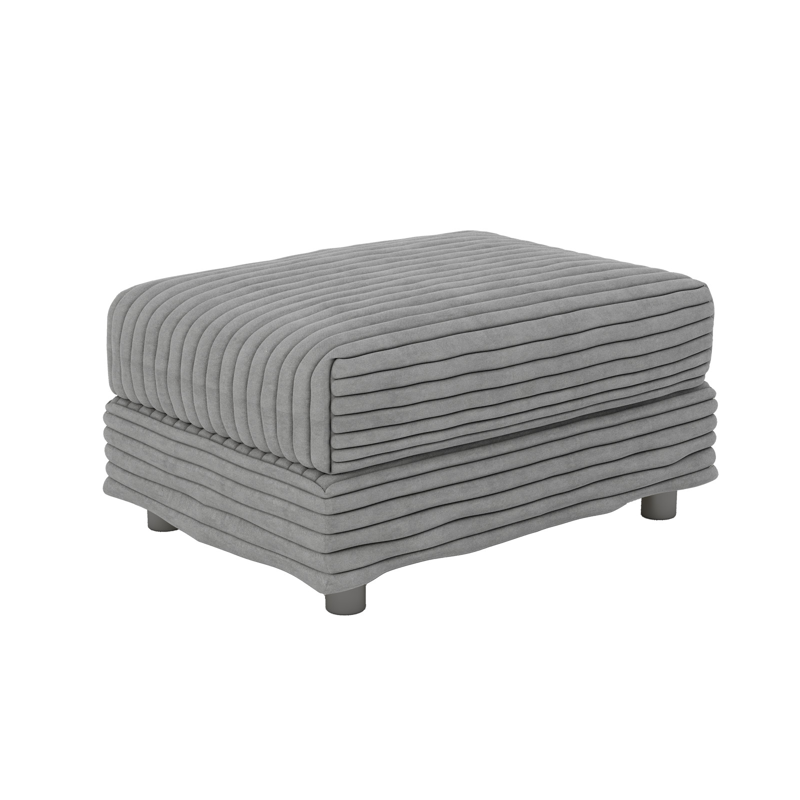Plush Corduroy Ottoman to Combine with 2 Seater Sofa, 3 Seater Sofa and 4 Seat