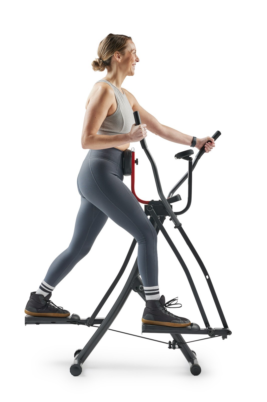 Smart Foldable Air Walk Elliptical Ski Glide Cross Trainer Adjustable Resistance